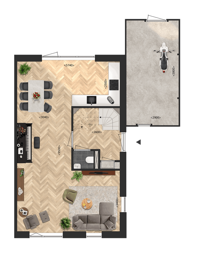 Foto 3 van Twee-onder-een-kapwoningen (Bouwnr. 54)
