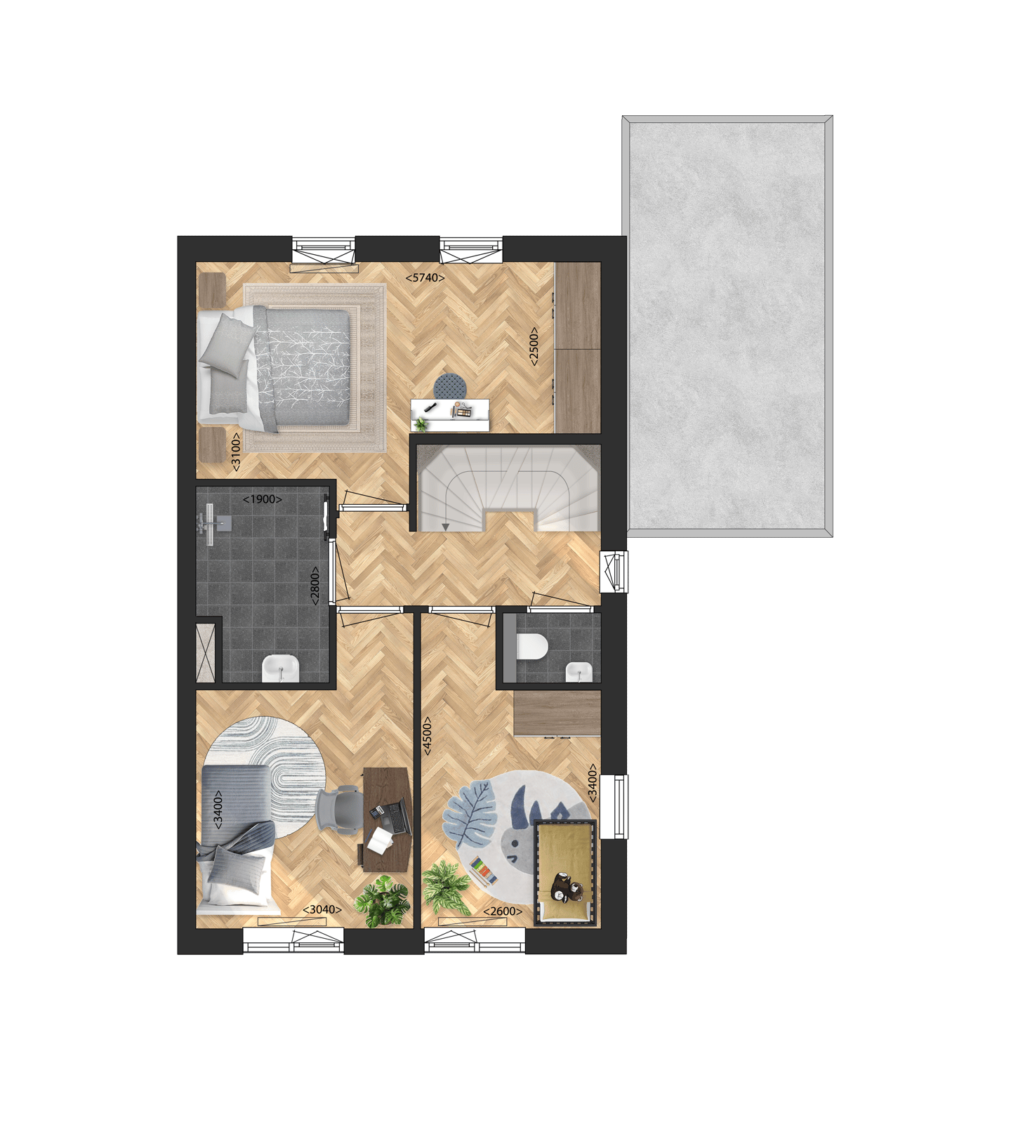 Foto 4 van Twee-onder-een-kapwoningen (Bouwnr. 56)