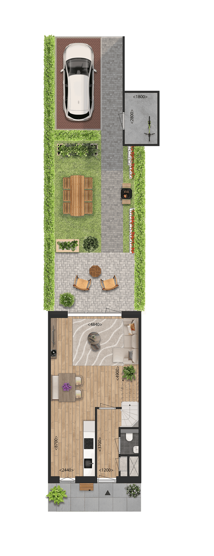 Foto 3 van Tussenwoningen (Bouwnr. 80)