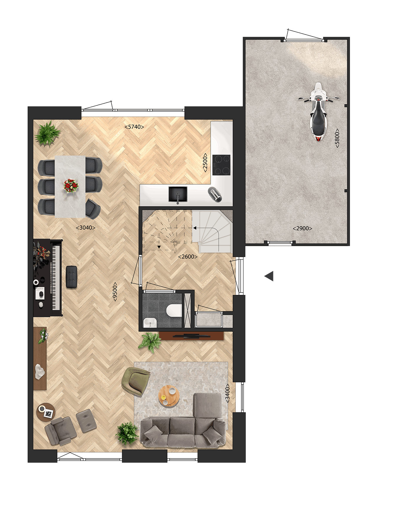 Foto 3 van Twee-onder-een-kapwoningen (Bouwnr. 56)