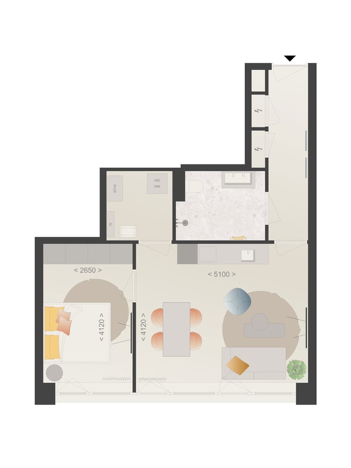 Foto 2 van Scarlet | 2-kamer appartement (Bouwnr. 642)