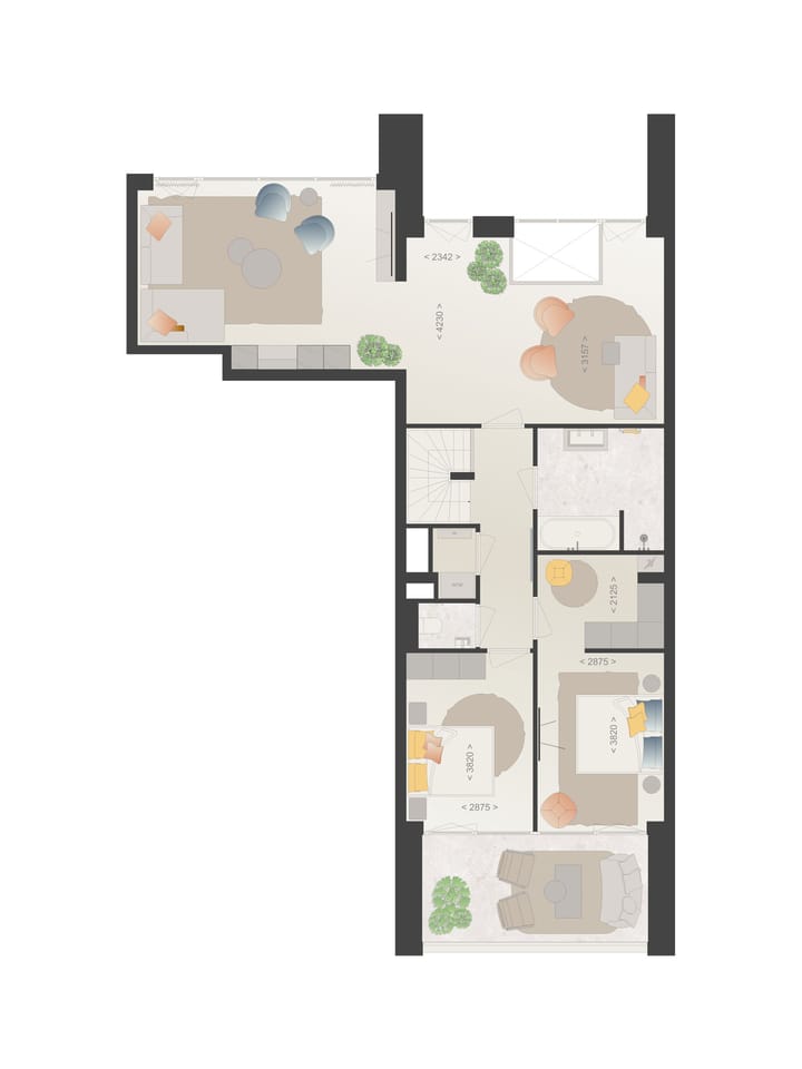 Foto 3 van Scarlet | 2-laags | 3-kamer appartement (Bouwnr. 682)