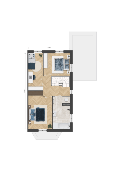 Foto 2 van Twee-onder-een-kapwoning (Bouwnr. 47)