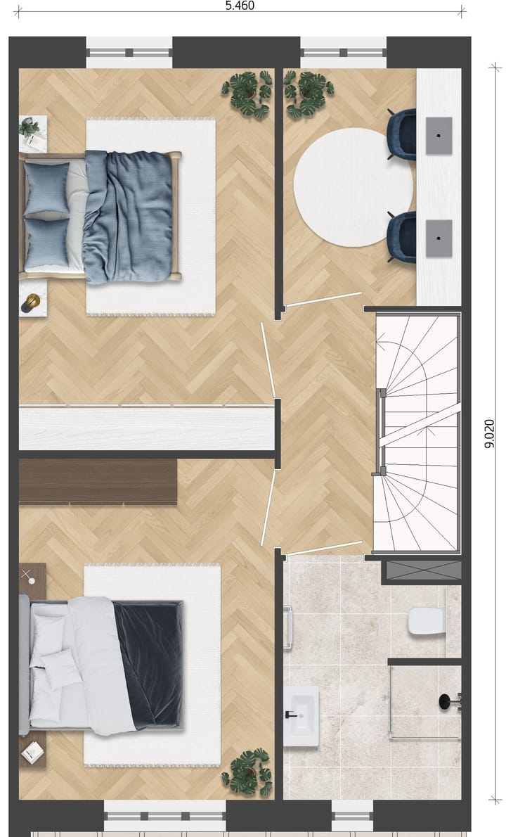 Foto 4 van Tussenwoning (Bouwnr. 55)