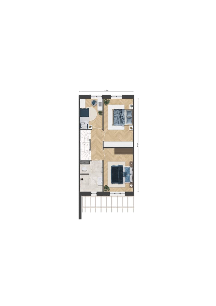 Foto 4 van Tussenwoning (Bouwnr. 61)