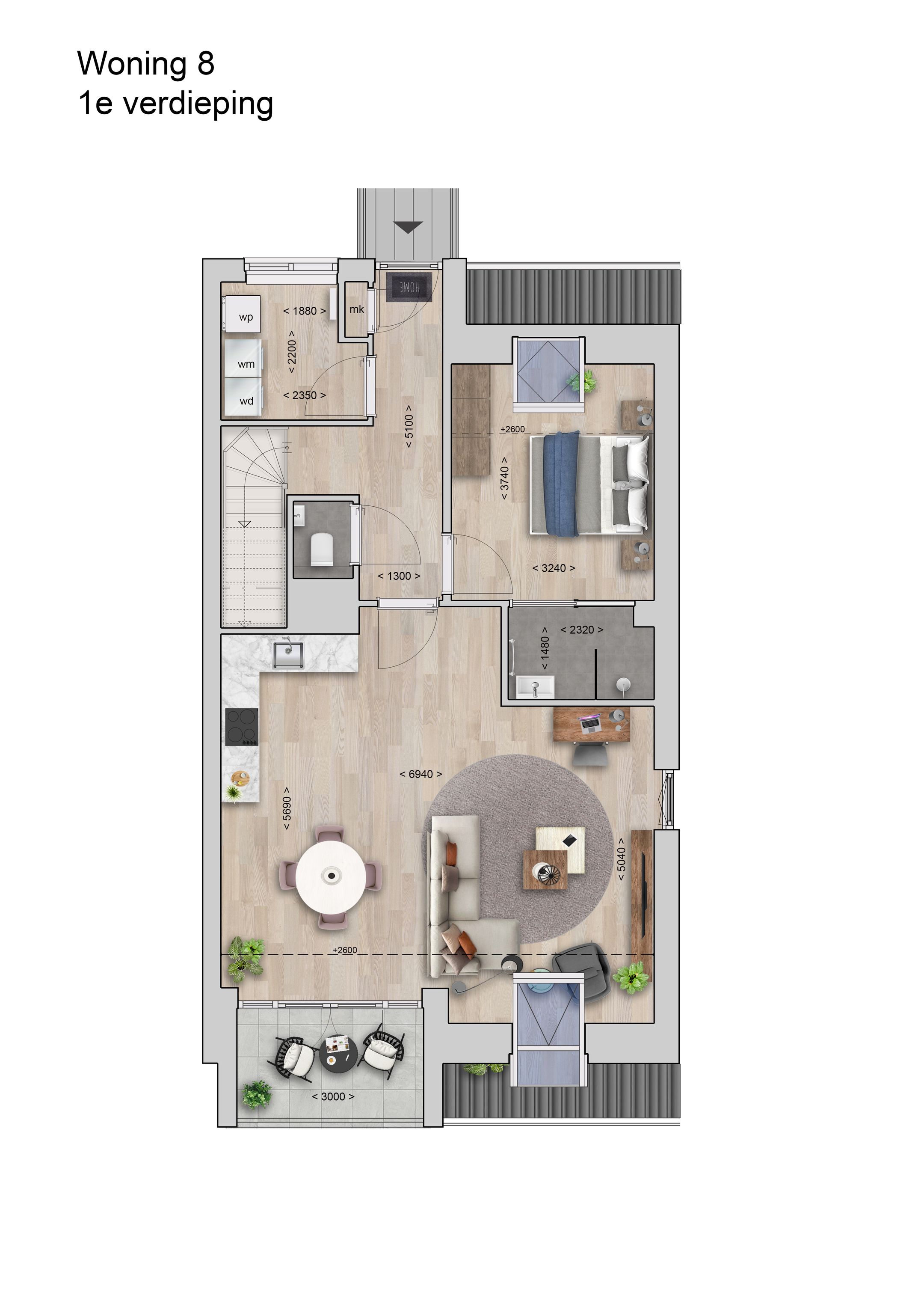 Foto 9 van Appartementen (Bouwnr. 8)