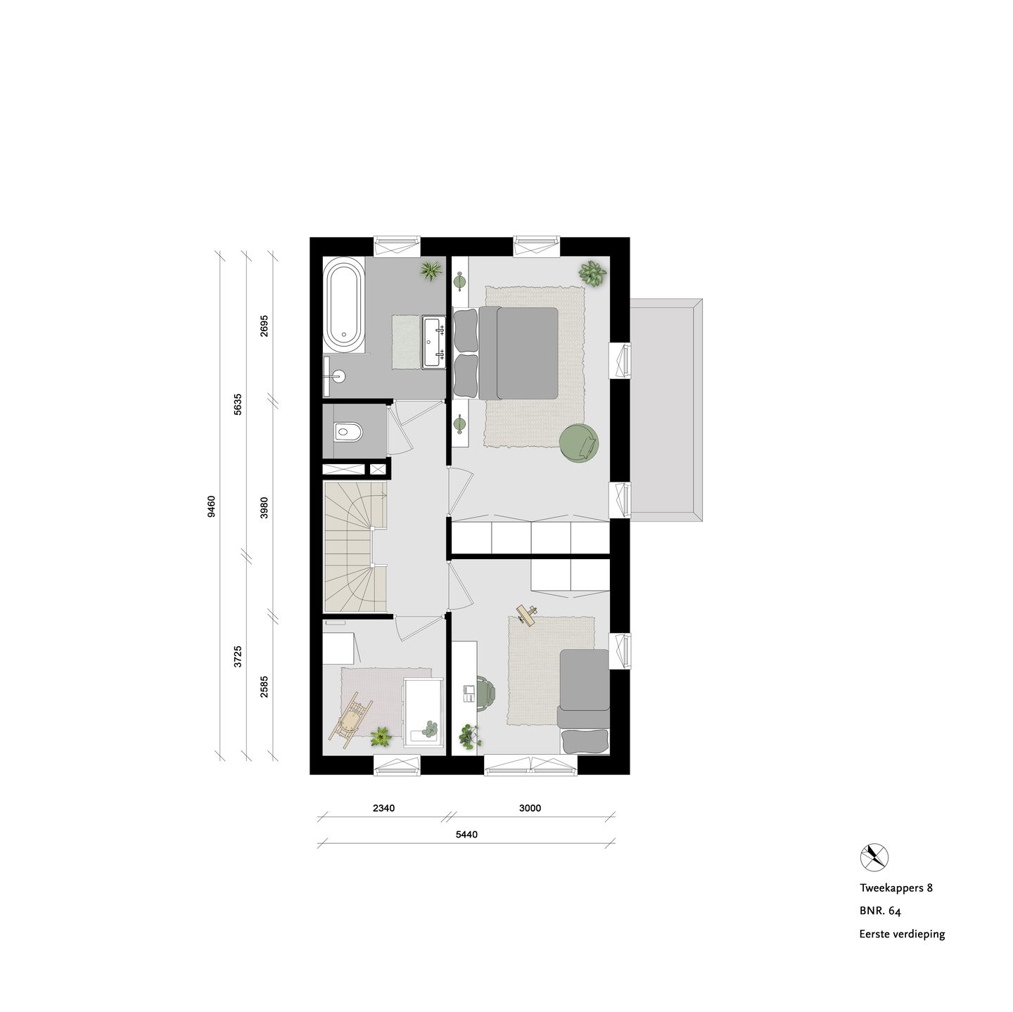 Foto 5 van Duo Domus type 8 (Bouwnr. 39)