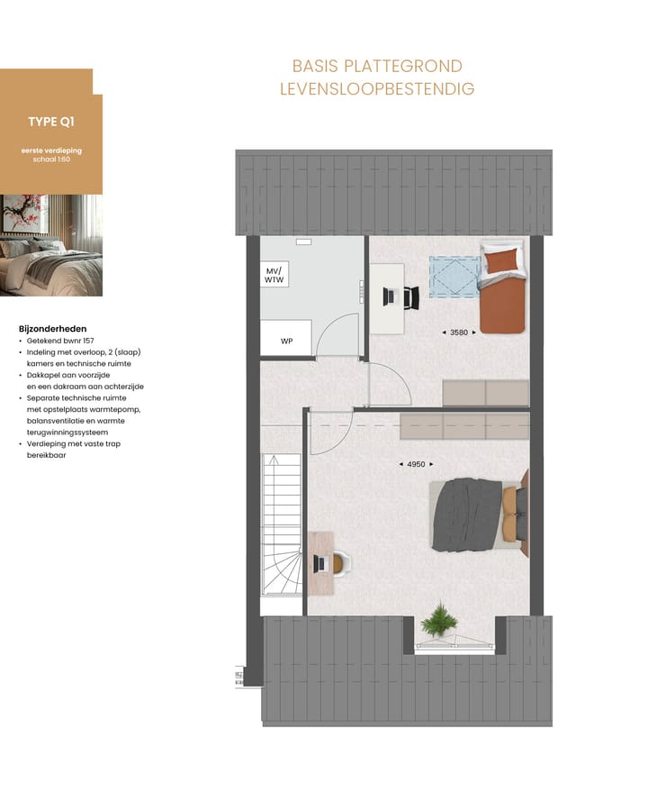 Foto 3 van Toekomstbestendige tussenwoning type Q (Bouwnr. 159)