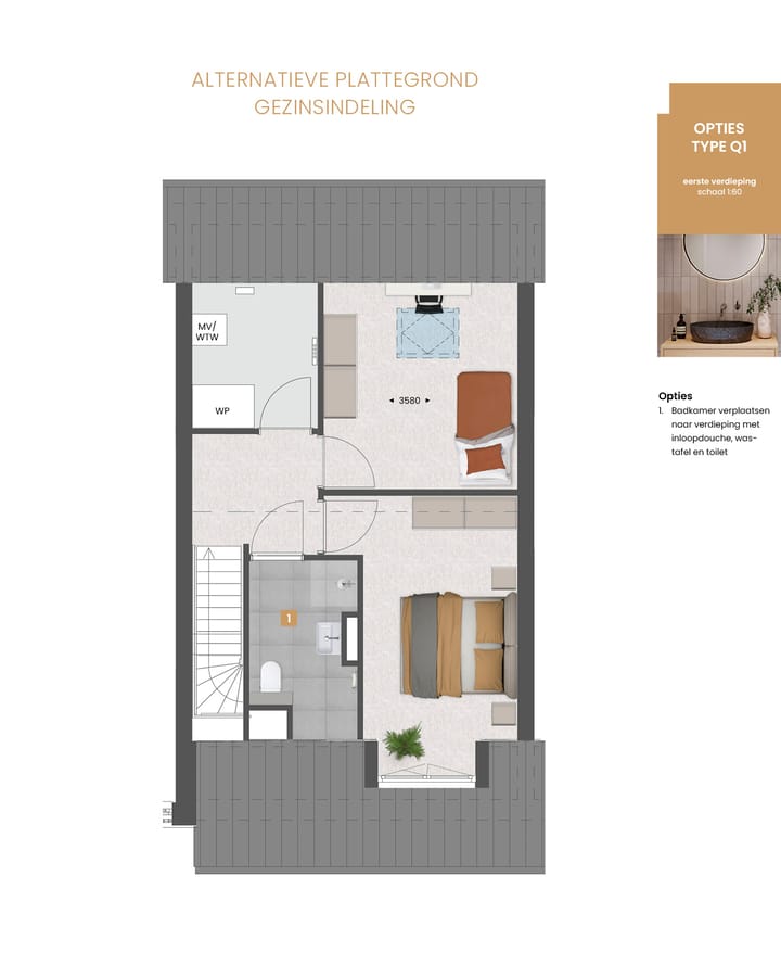 Foto 5 van Toekomstbestendige tussenwoning type Q (Bouwnr. 159)