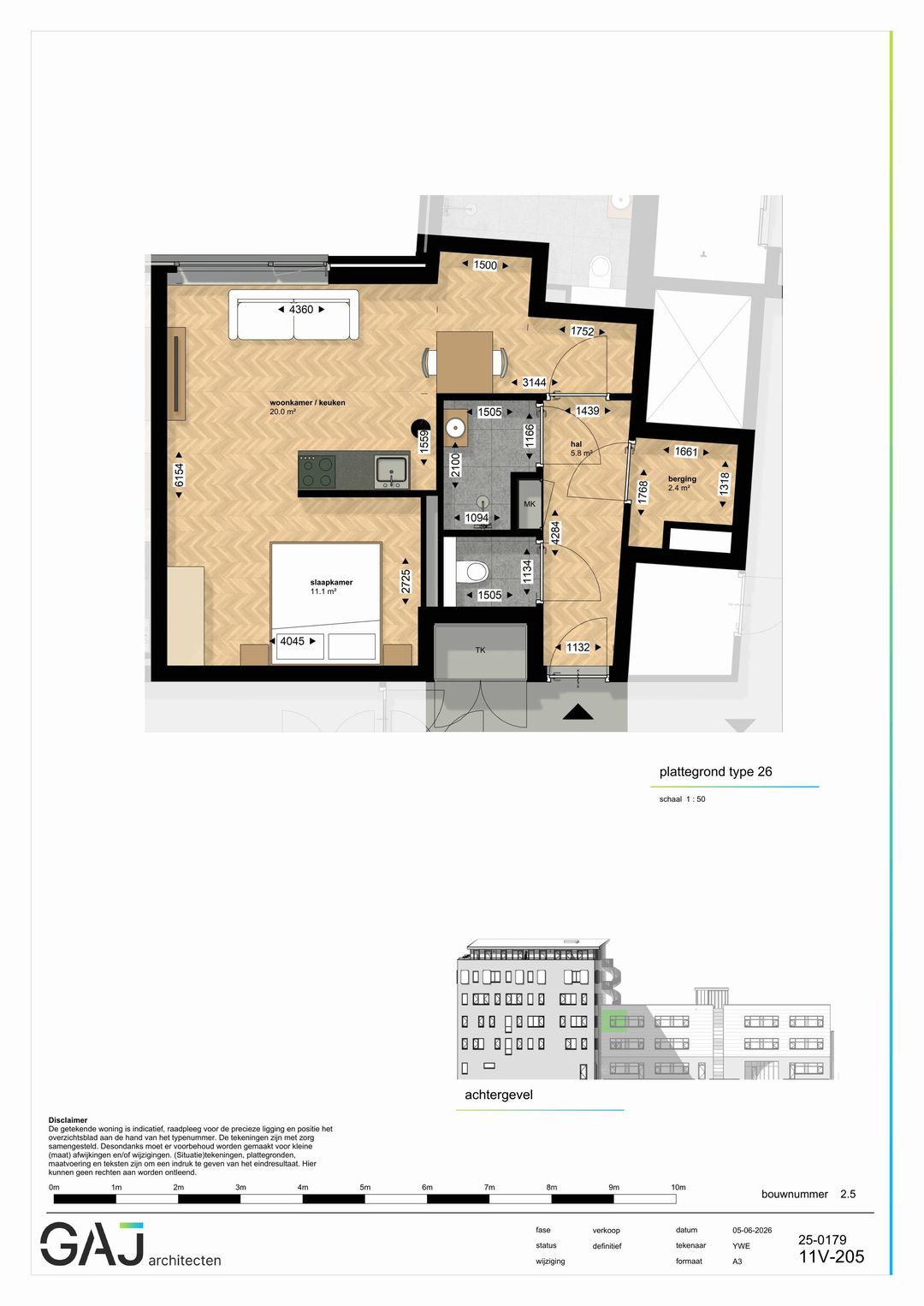 Foto 1 van studio (Bouwnr. 38)