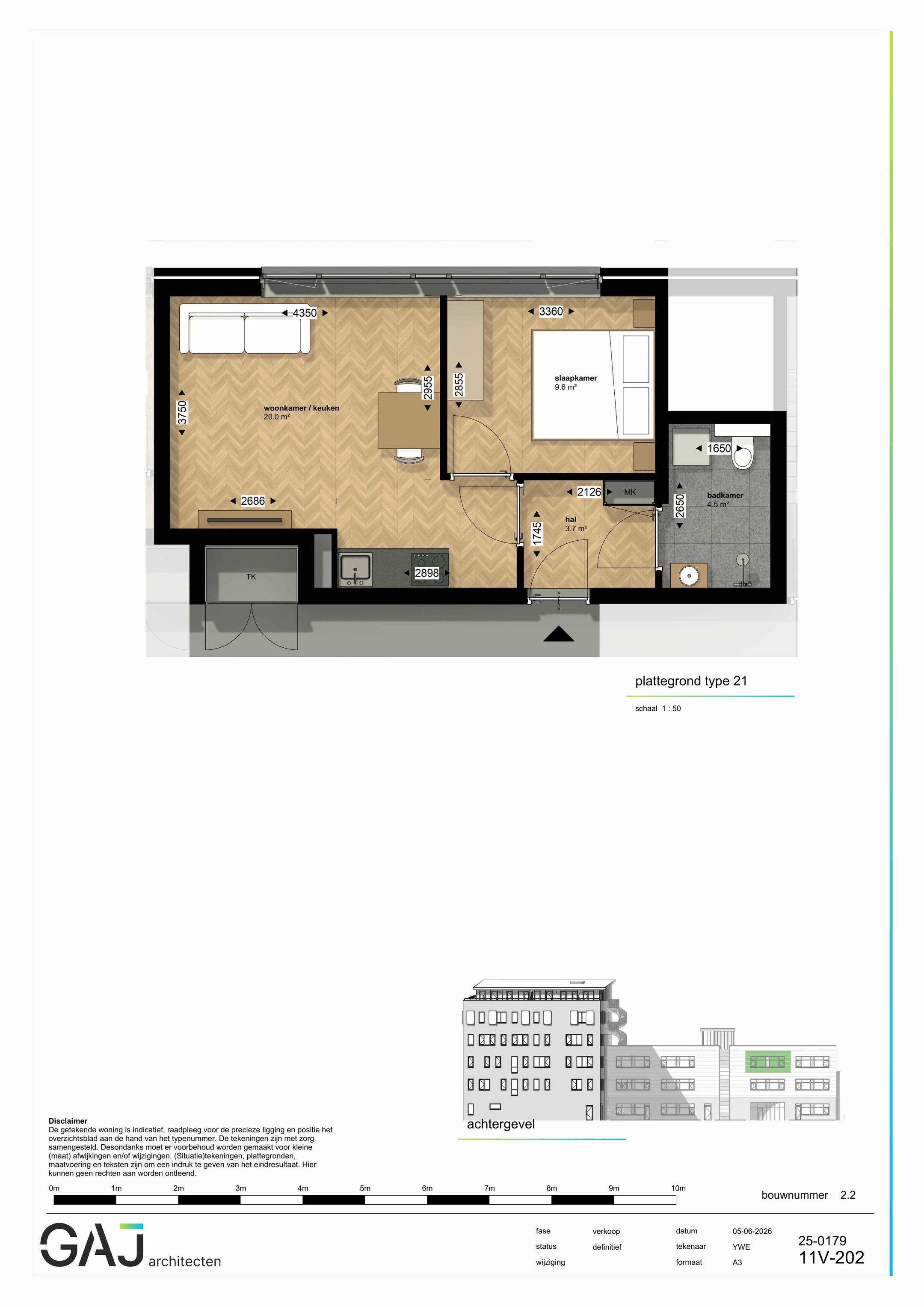 Twee kamer appartement (Bouwnr. 41)  false