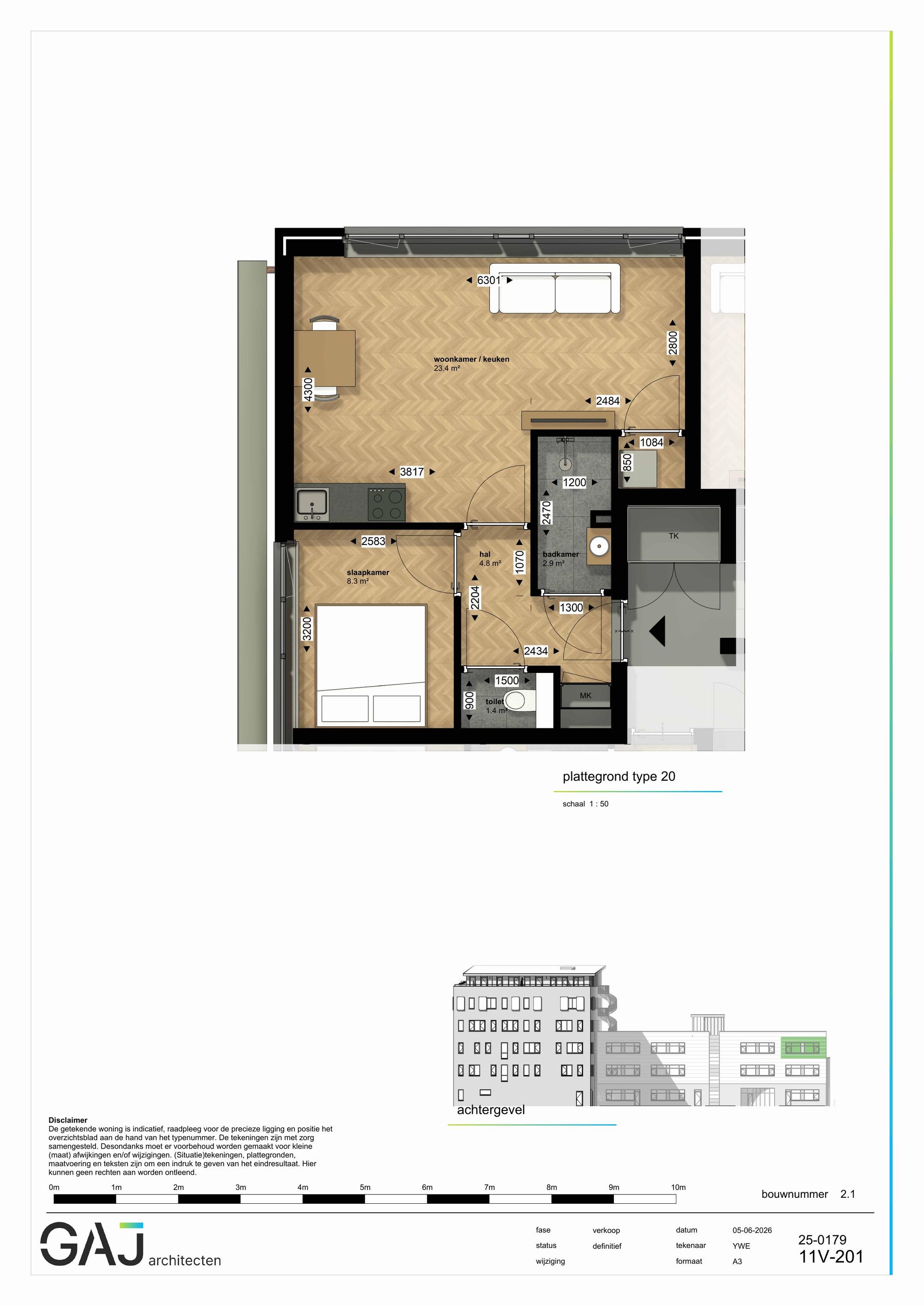 Twee kamer Appartement (Bouwnr. 23)  false