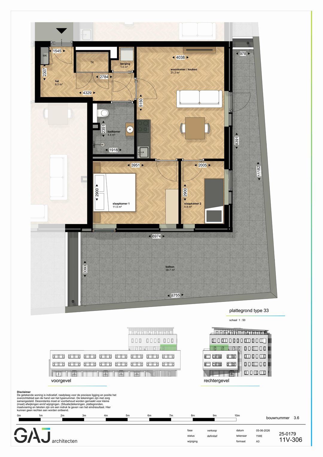 Photo 1 of Drie kamer appartement (Bouwnr. 44)