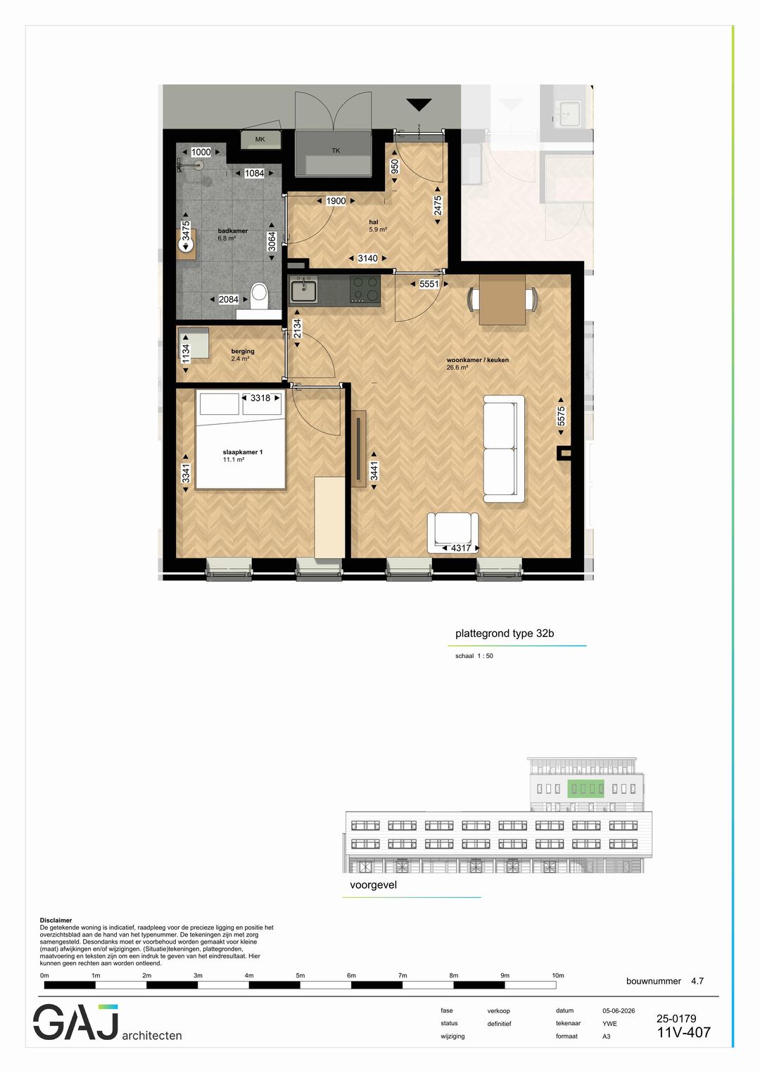Photo 1 of Twee kamer appartement (Bouwnr. 51)