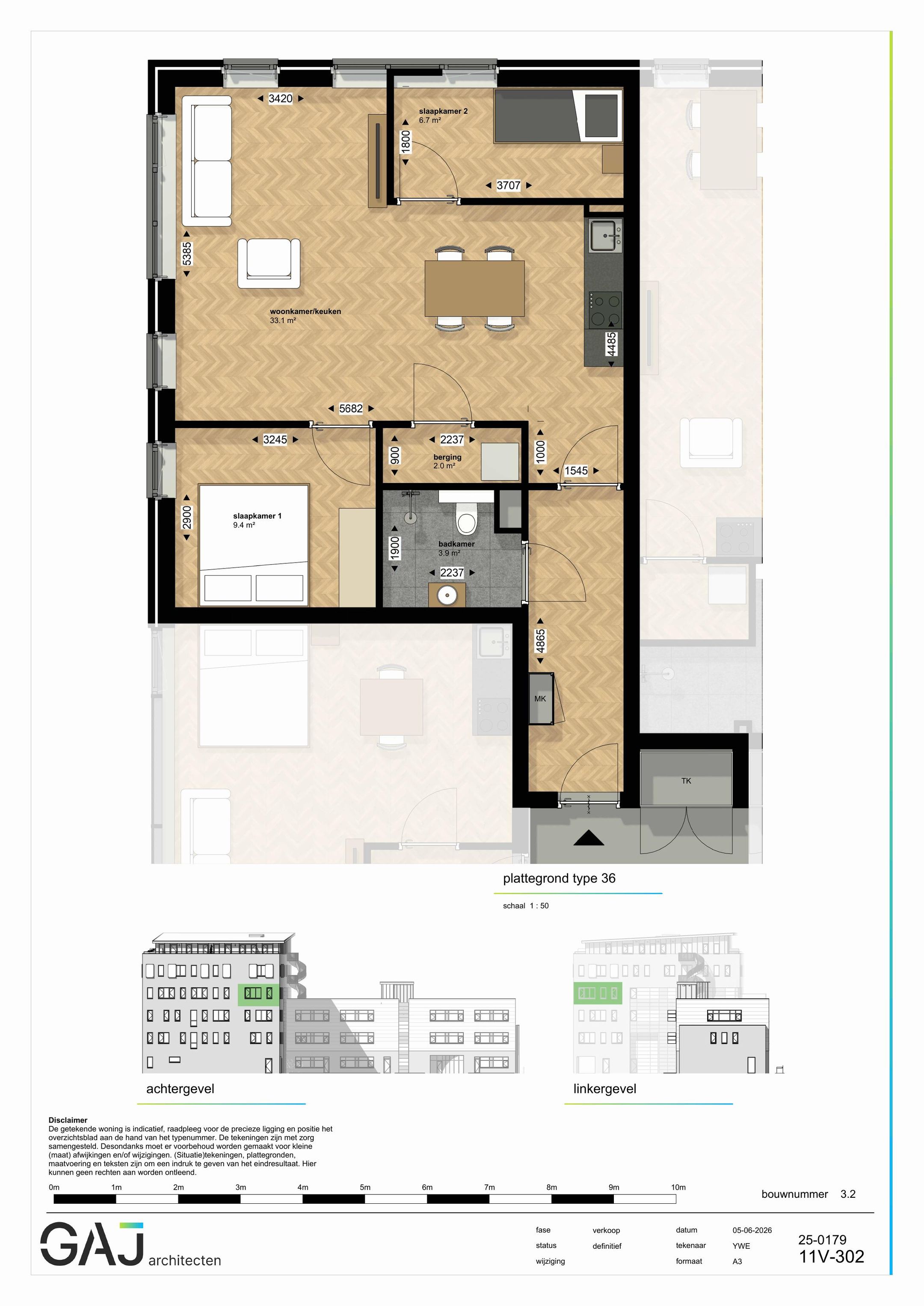 Drie kamer appartement (Bouwnr. 48)  false