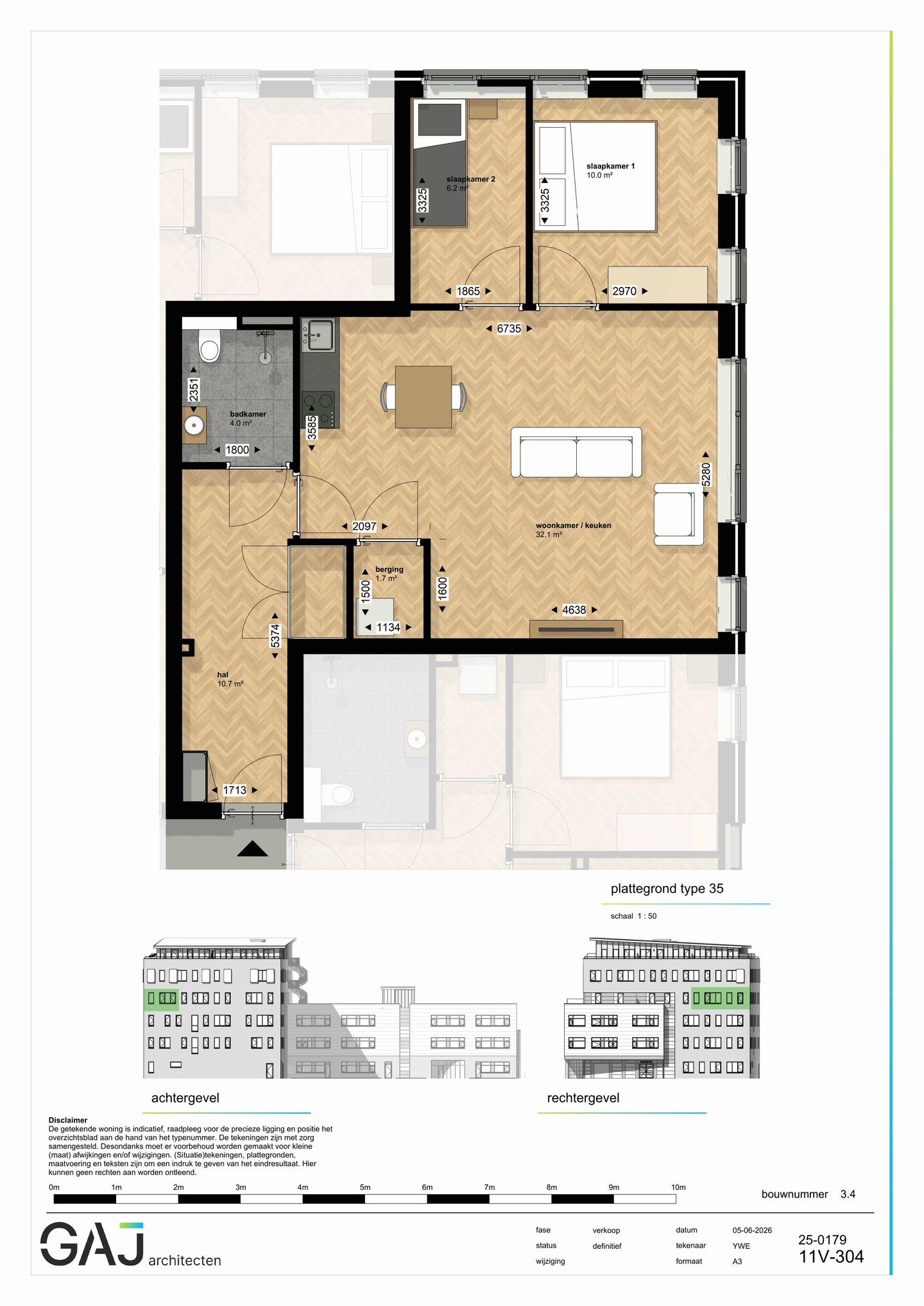 Foto 1 van Drie kamer appartement (Bouwnr. 46)