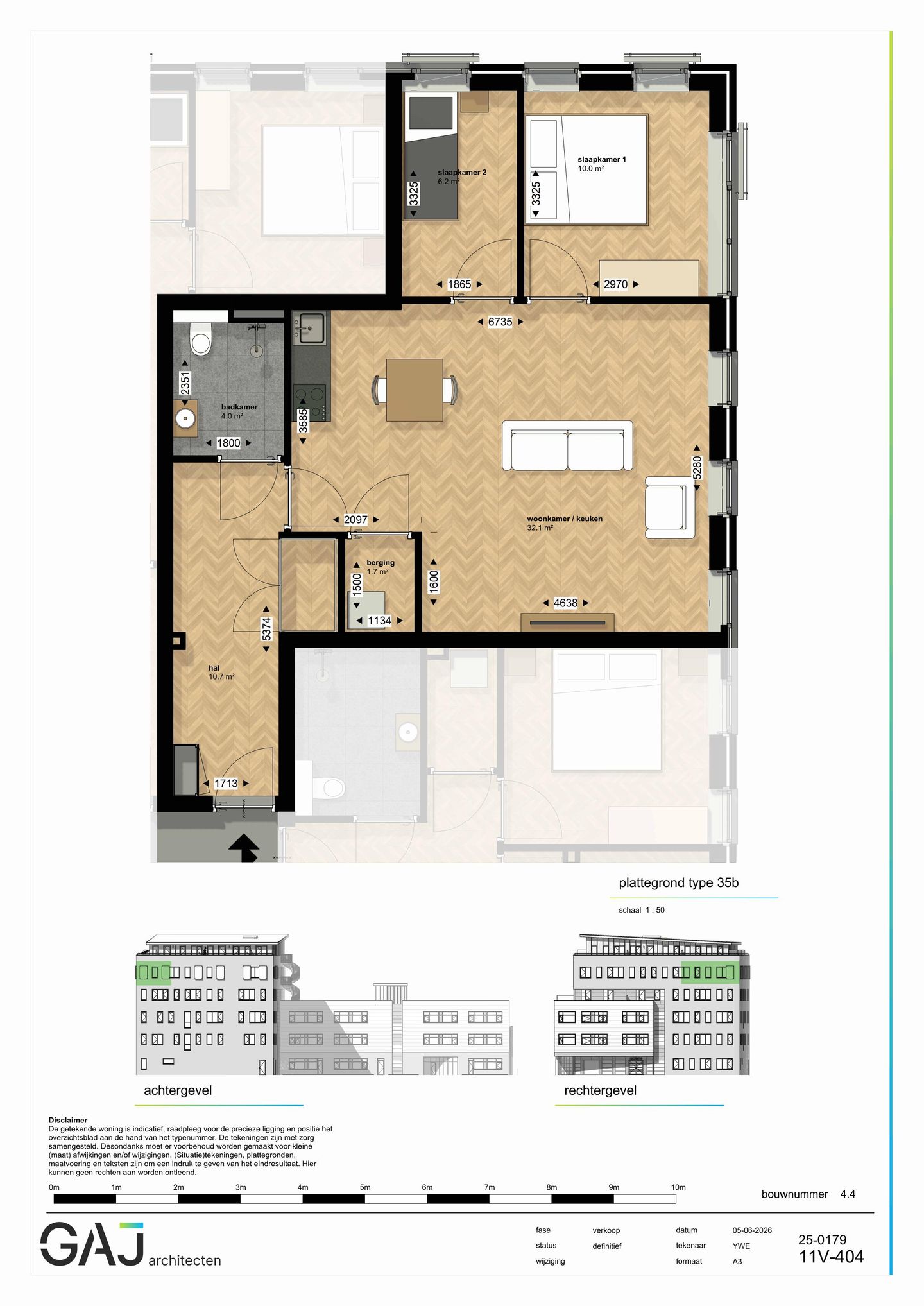 Foto 1 van Drie kamer appartement (Bouwnr. 54)