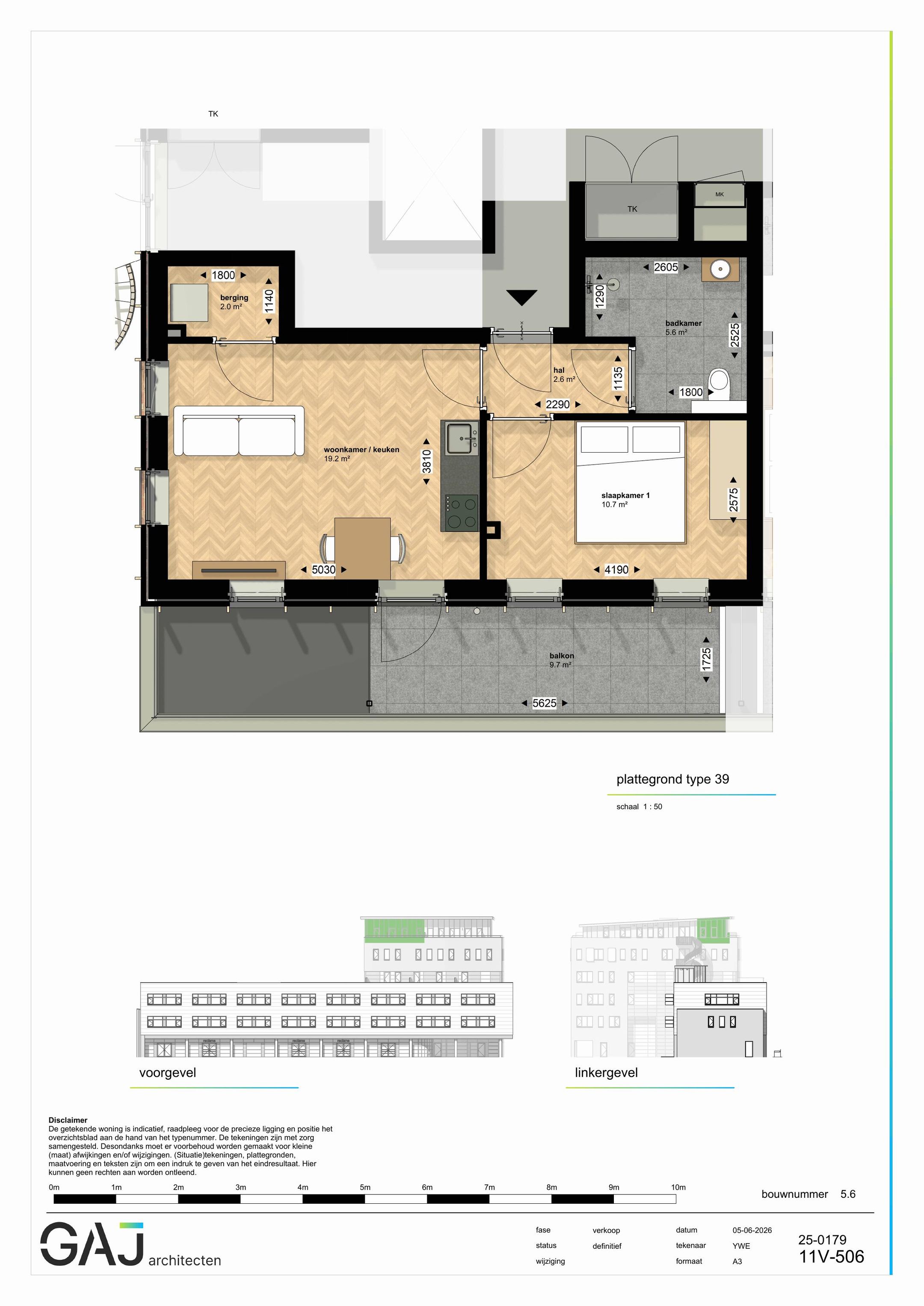 Twee kamer appartement (Bouwnr. 58)  false