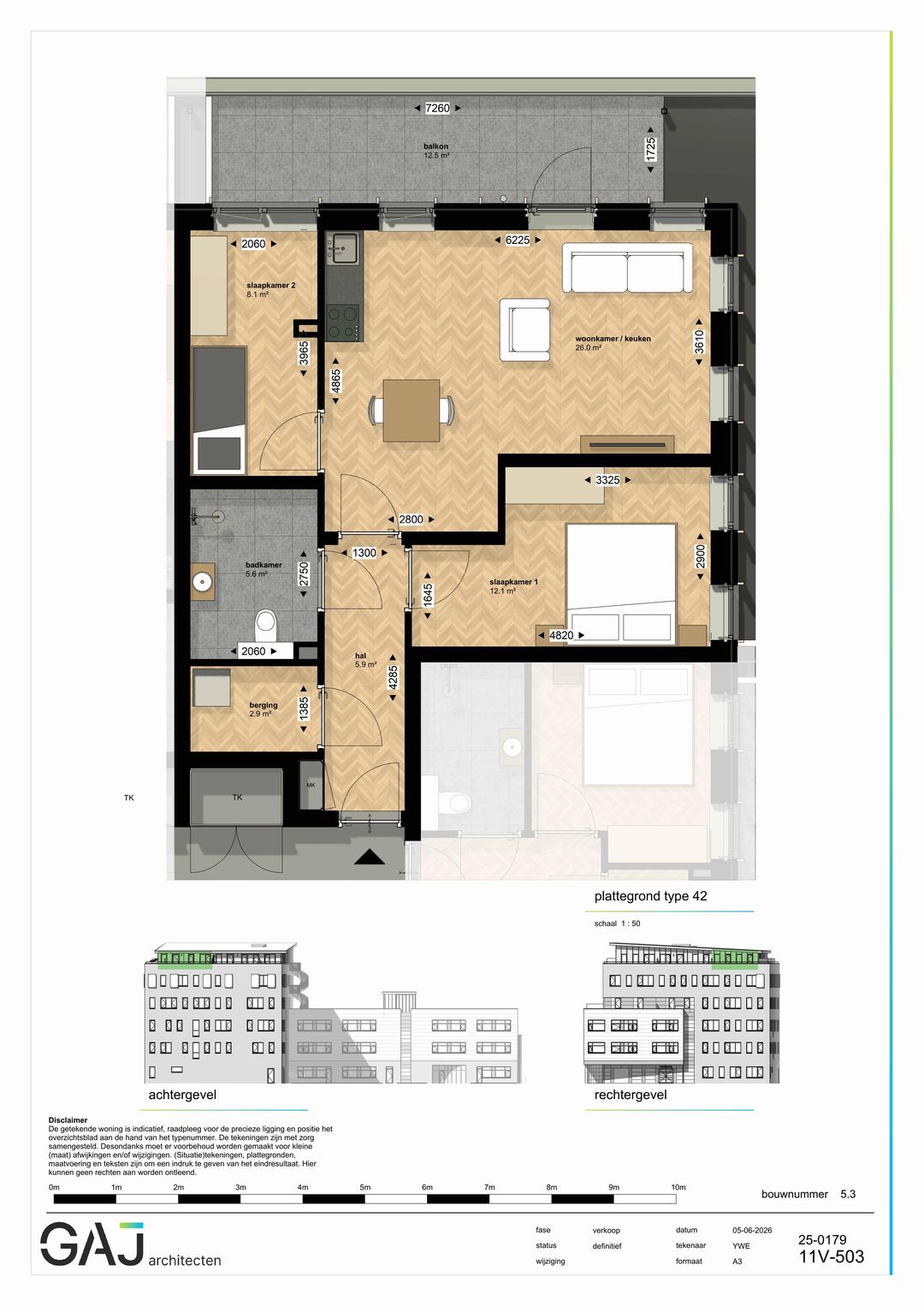 Photo 1 of Drie kamer appartement (Bouwnr. 61)