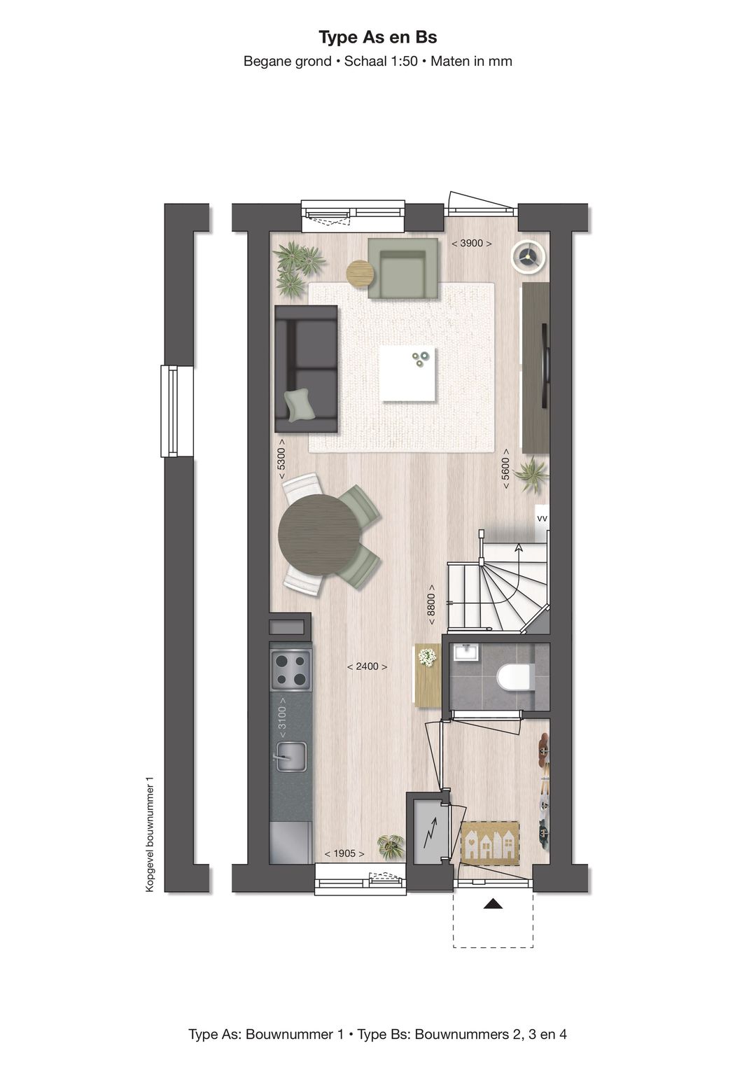 Foto 2 van Tussenwoning (Bouwnr. 2)
