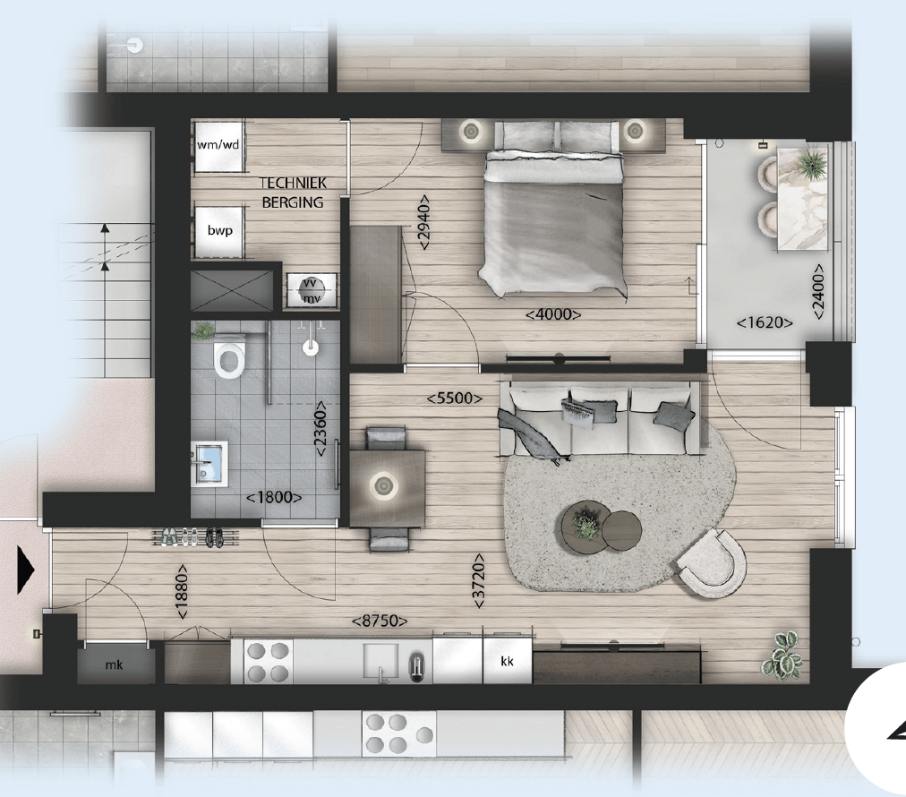 Foto 6 van Appartement (Bouwnr. 11)