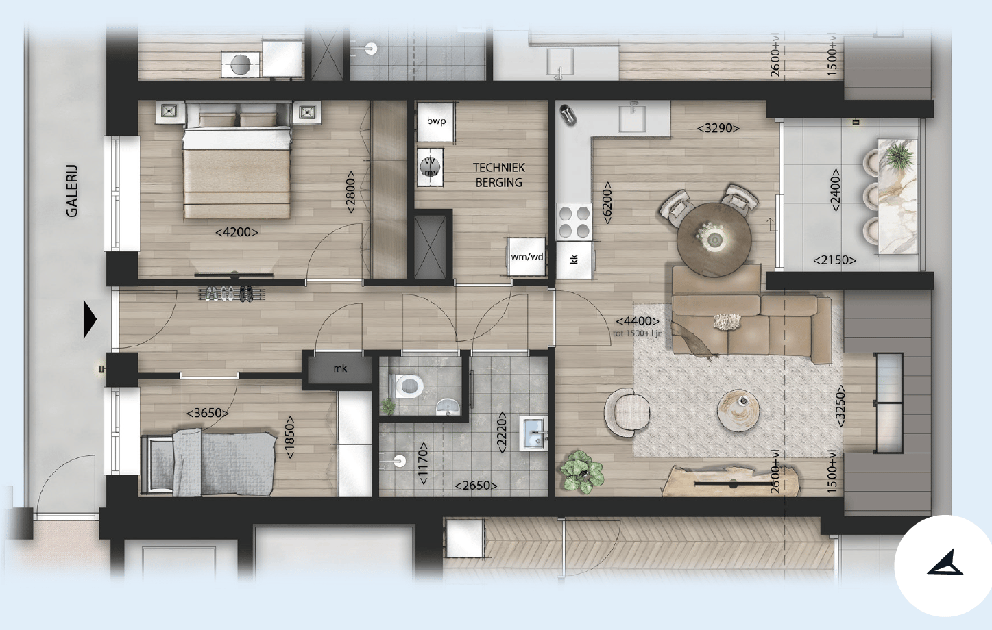 Appartement (Bouwnr. 17) Barneveld - Aanzicht 6