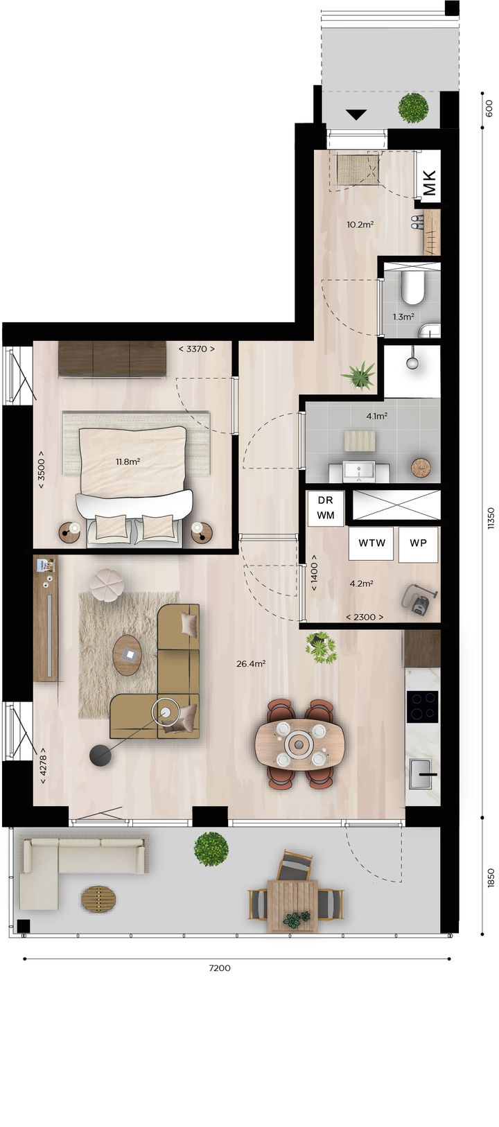 Foto 2 van Parkappartement (Bouwnr. A22)