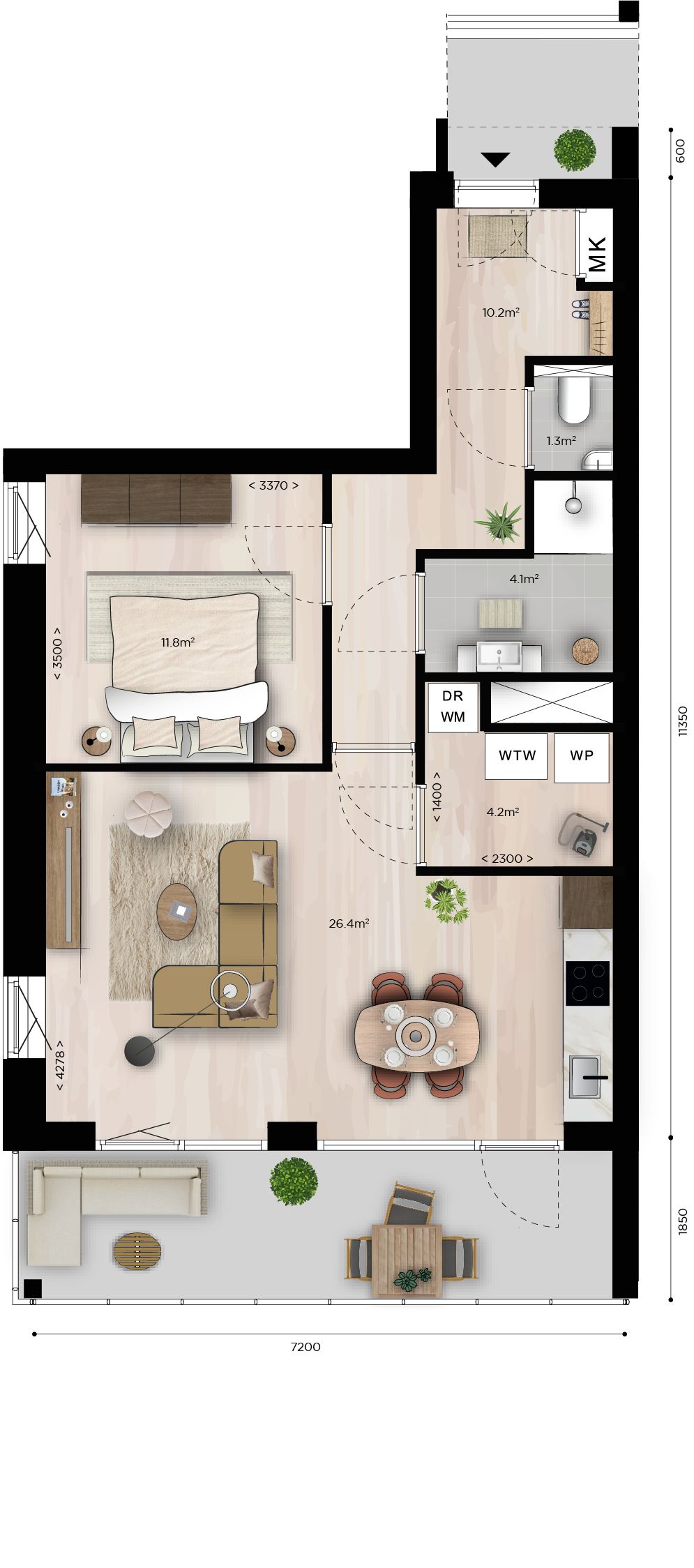 Foto 3 van Parkappartement (Bouwnr. B57)