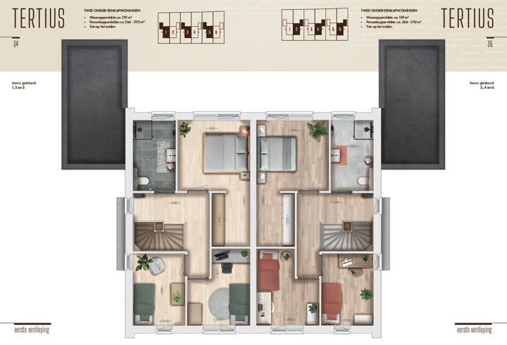 Foto 4 van Twee-onder-een-kapwoningen (Bouwnr. 5)