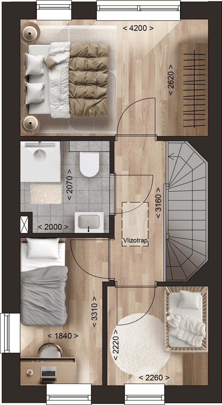 Foto 3 van Tussenwoning | Type E (Bouwnr. 6)