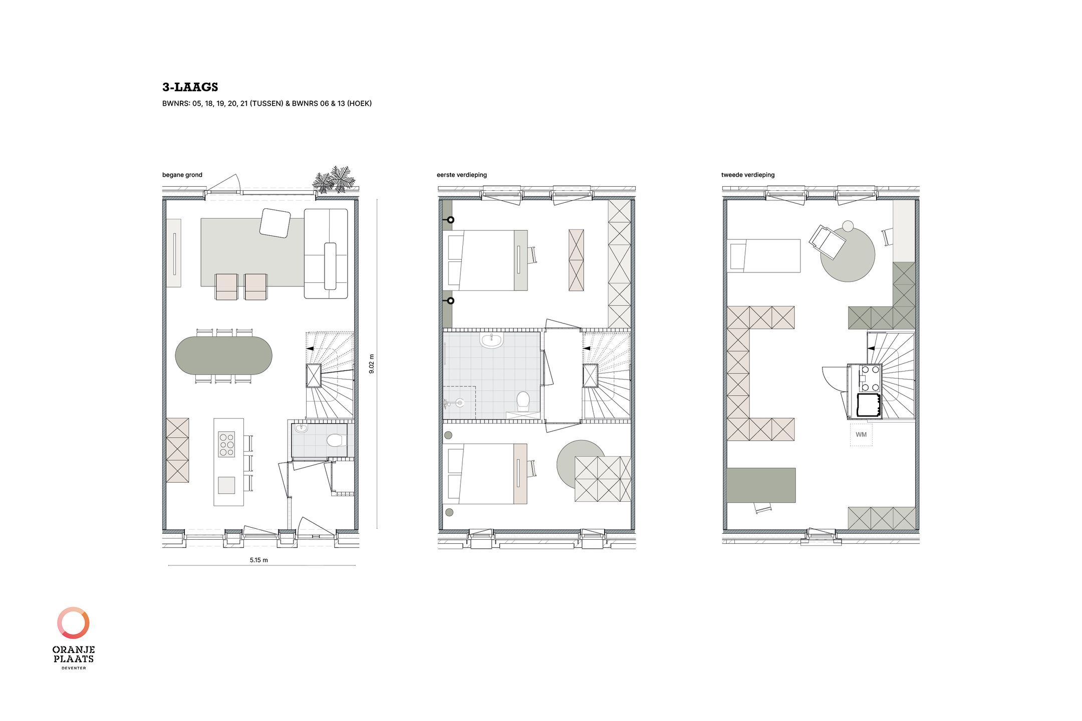 Foto 9 van Drielaagse tussenwoning 5.4m breed (Bouwnr. Bwnr.18)