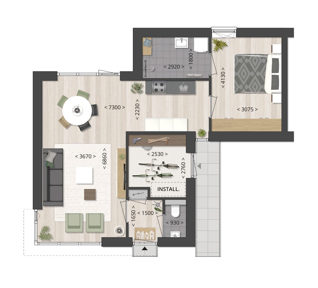 Foto 4 van Patiowoning 1-laags (Bouwnr. 22)