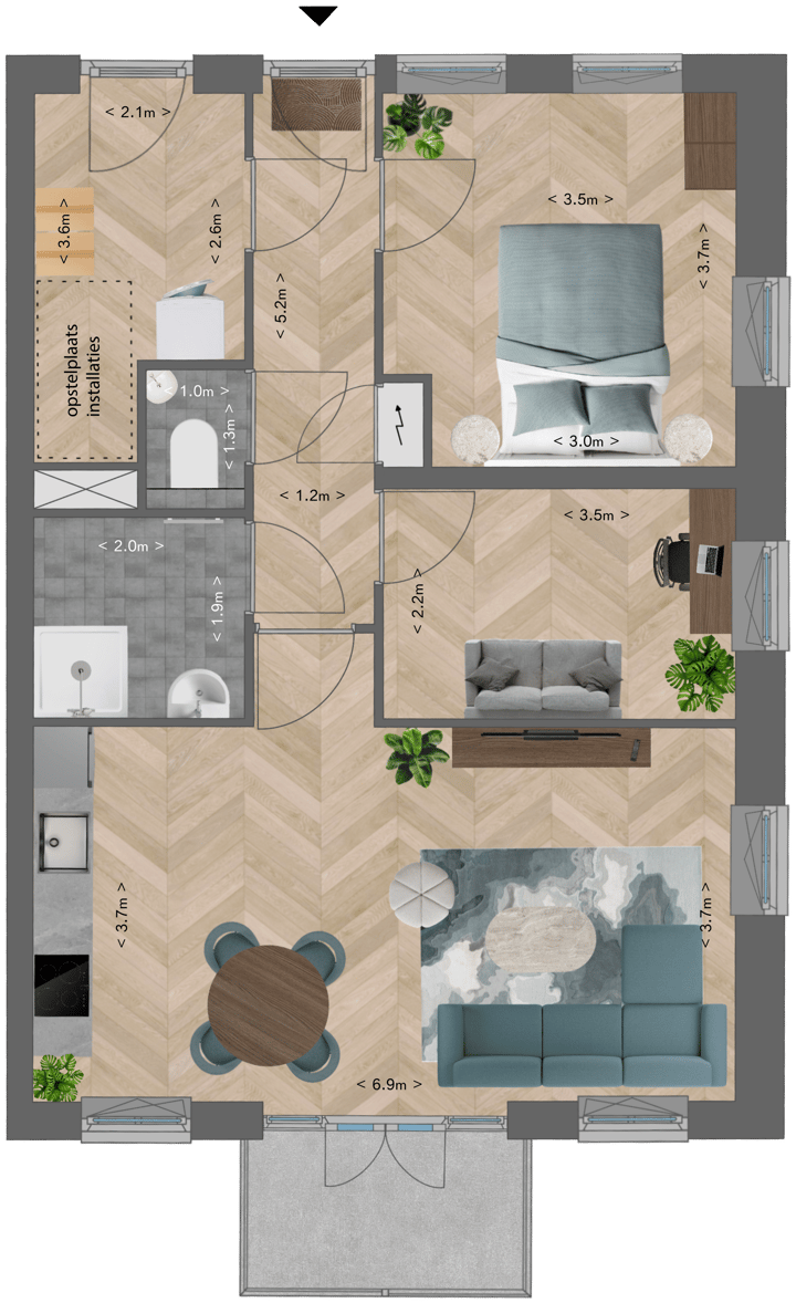 Appartement te koop: Bestevaer 61, Huizen