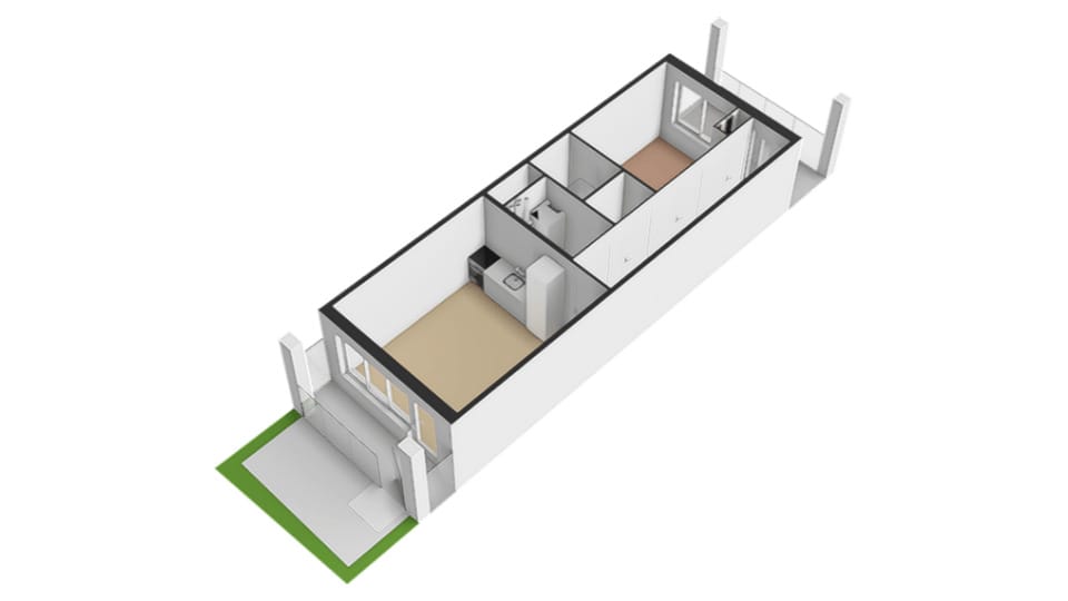 Foto 9 van Blok 1 appartement (Bouwnr. 3)