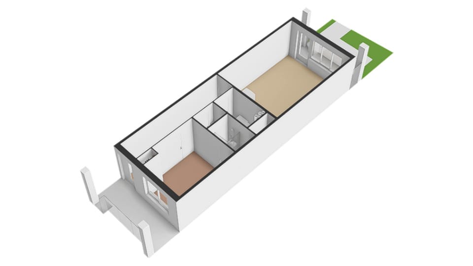 Foto 8 van Blok 1 appartement (Bouwnr. 9)
