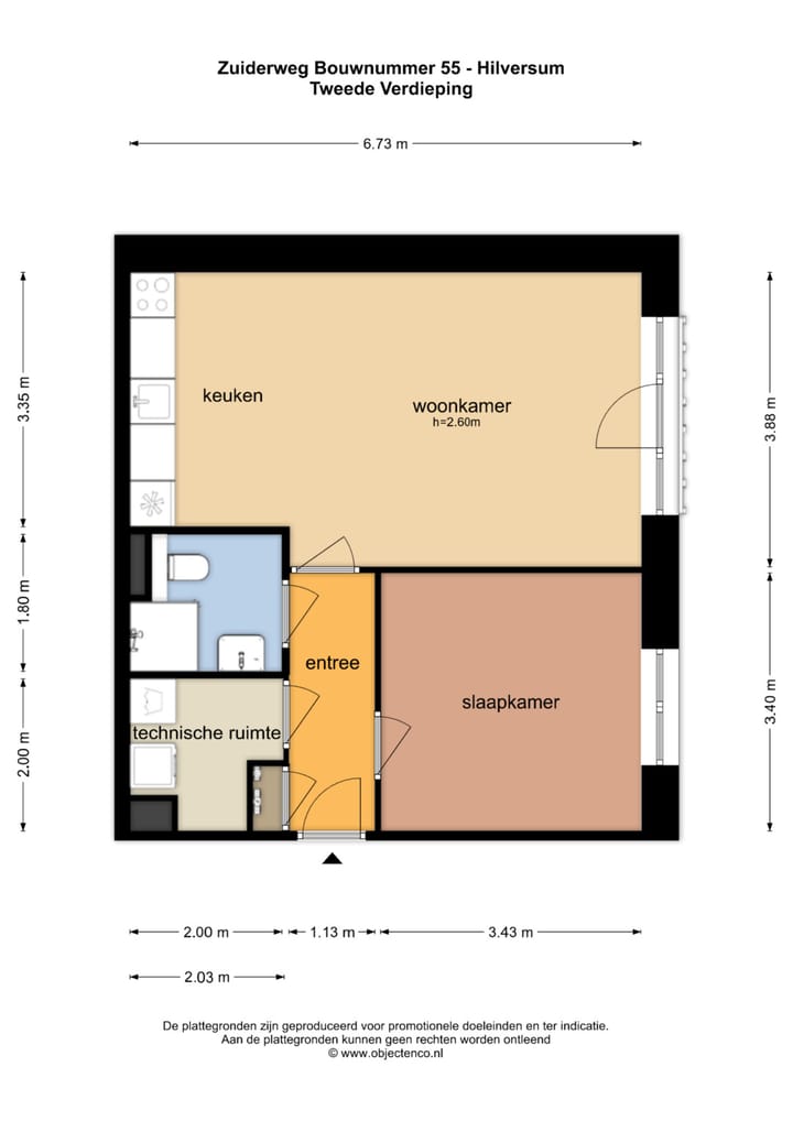 Foto 3 van Blok 2A appartement (Bouwnr. 55)
