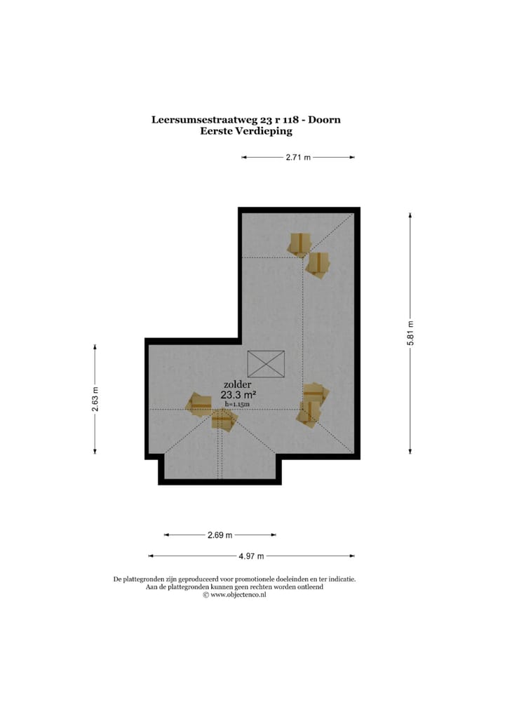 Plattegrond – Leersumsestraatweg -R 23118, Doorn