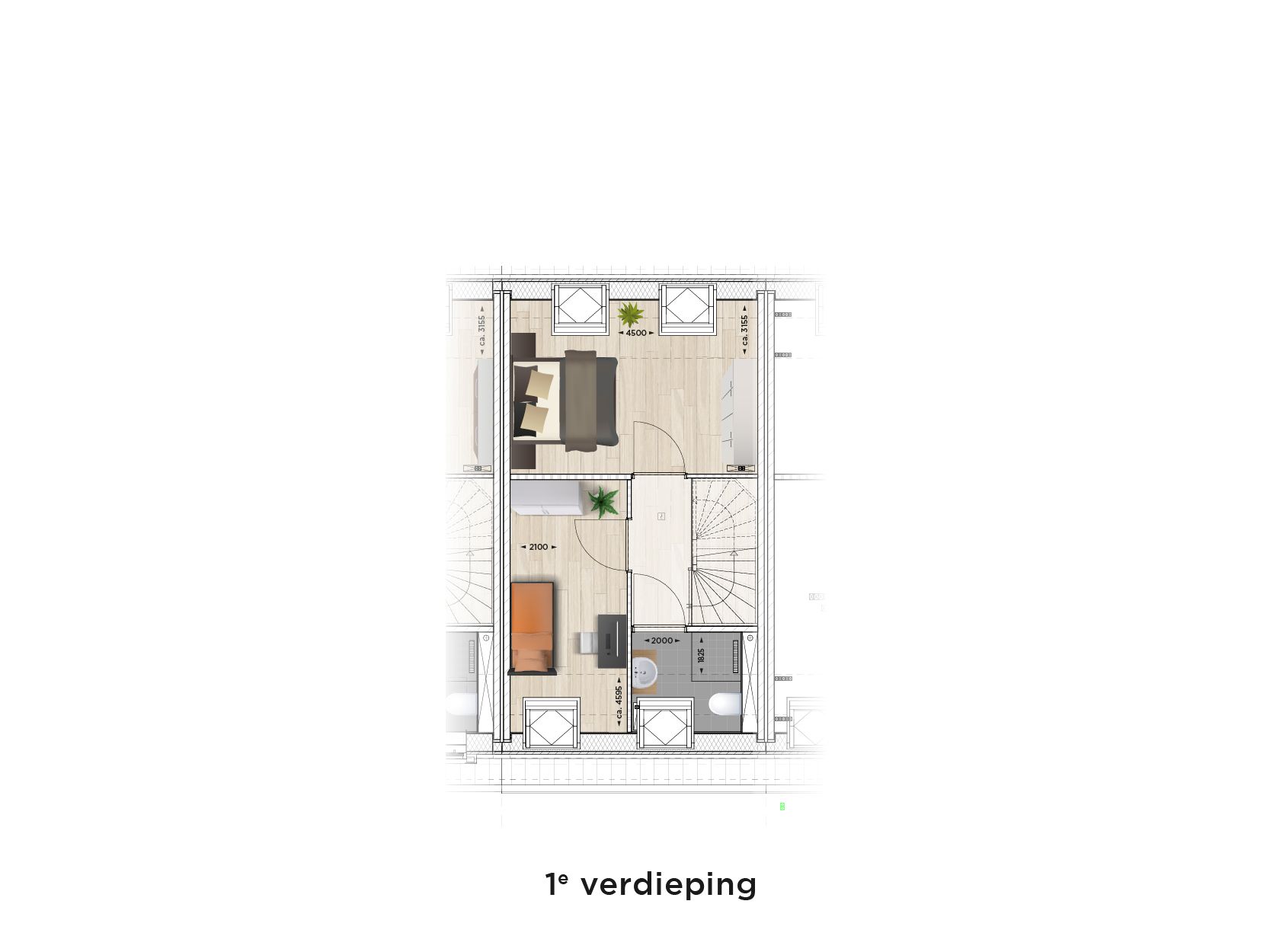 Foto 3 van Middenwoningen (Bouwnr. 2)