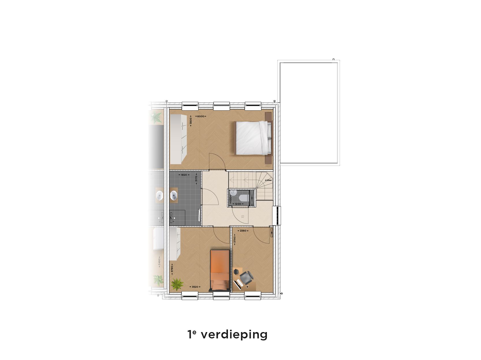 Foto 3 van Twee-onder-een-kapwoningen (Bouwnr. 13)