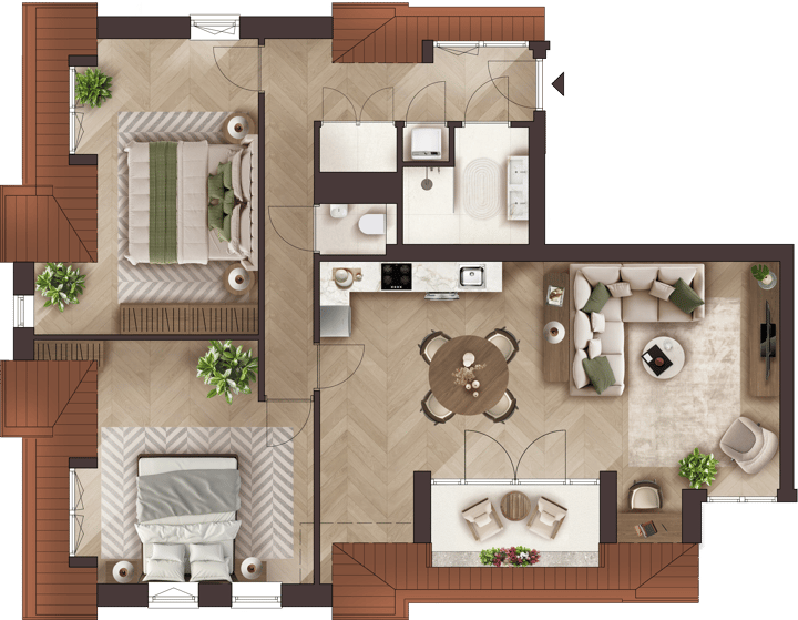 Foto 3 van 3-kamerappartement (Bouwnr. 3)