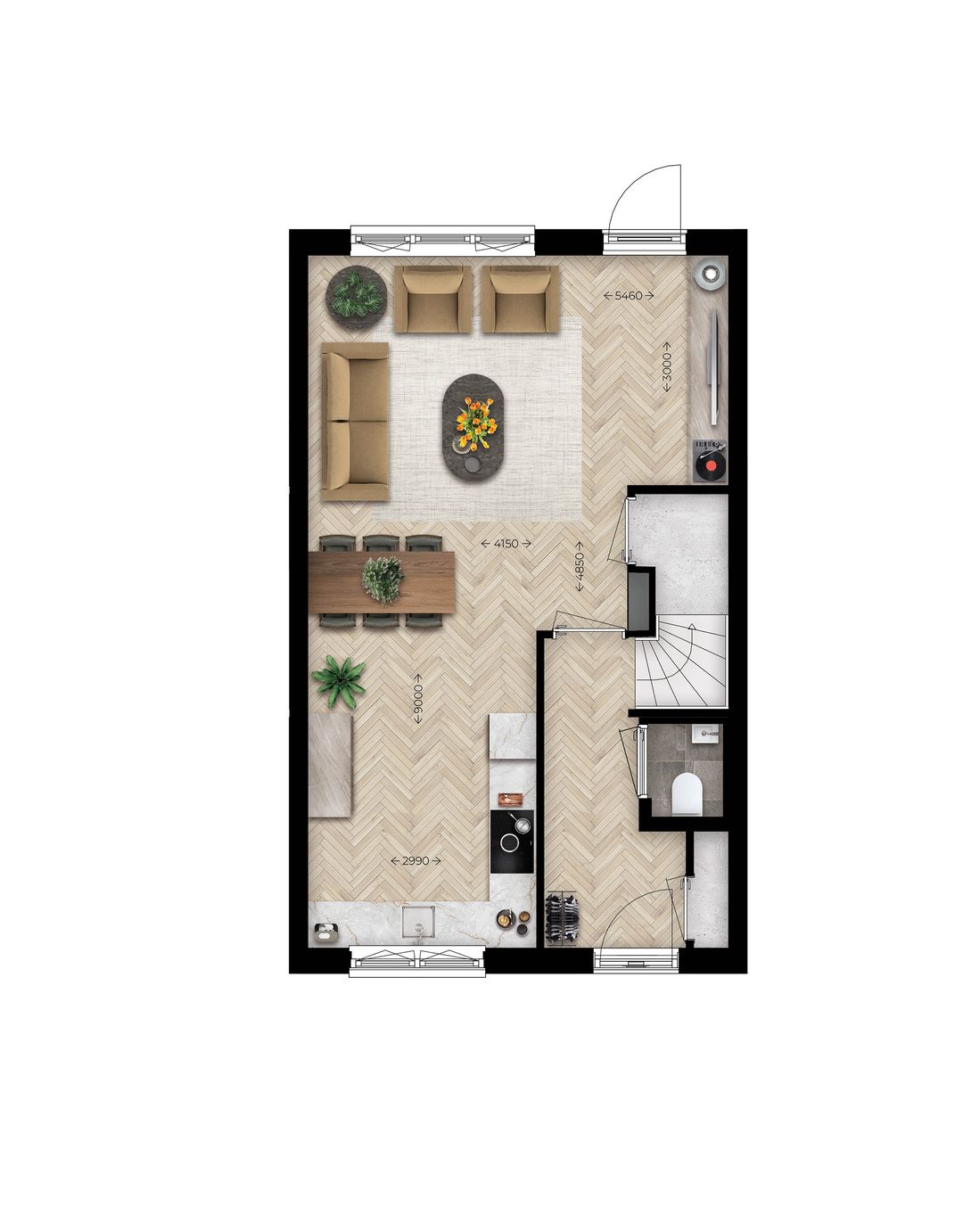 Foto 2 van Tussenwoning type C (Bouwnr. 14)