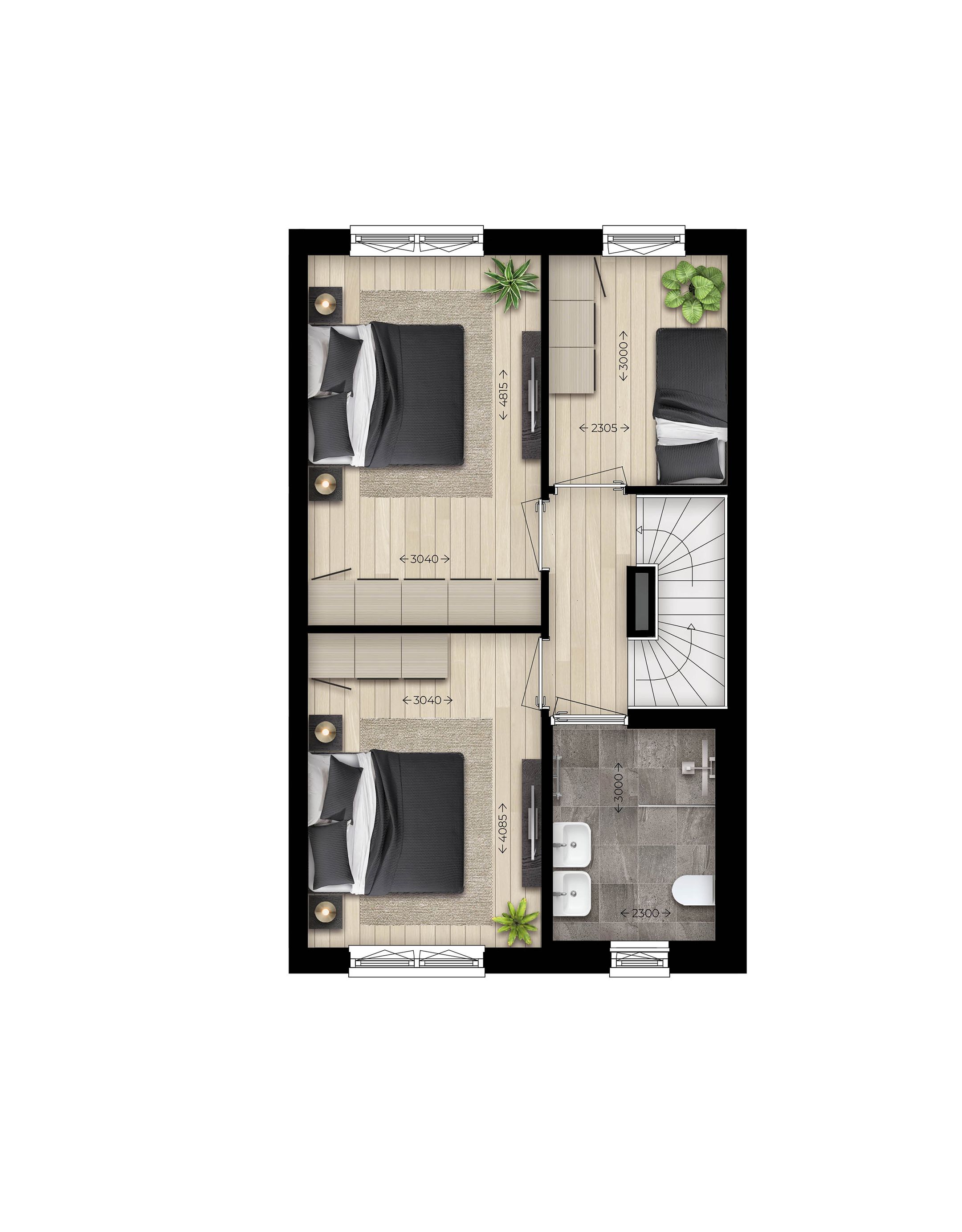 Foto 3 van Tussenwoning type C (Bouwnr. 14)