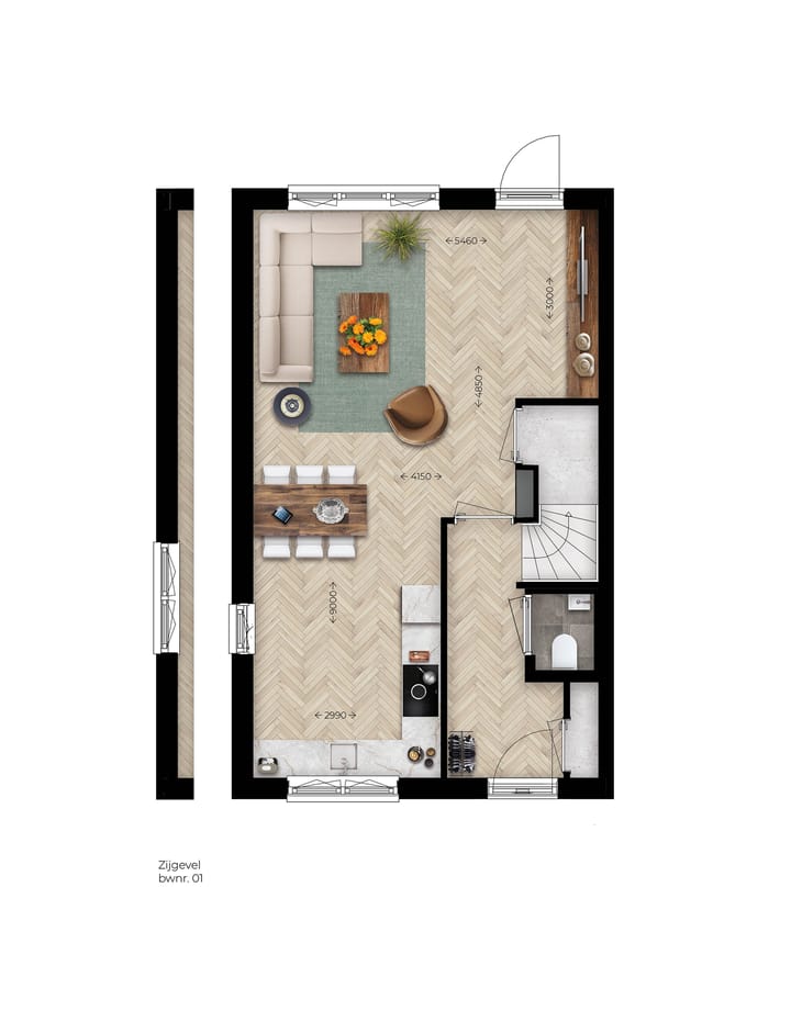 Foto 2 van Hoekwoning type E (Bouwnr. 3)