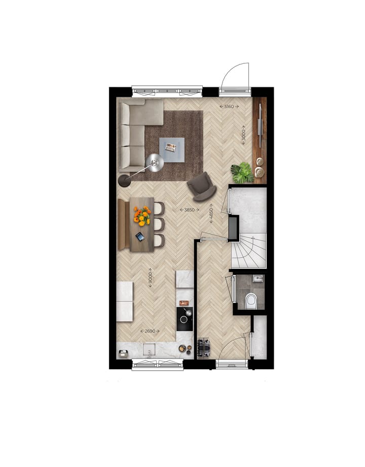 Foto 2 van Tussenwoning type A (Bouwnr. 31)