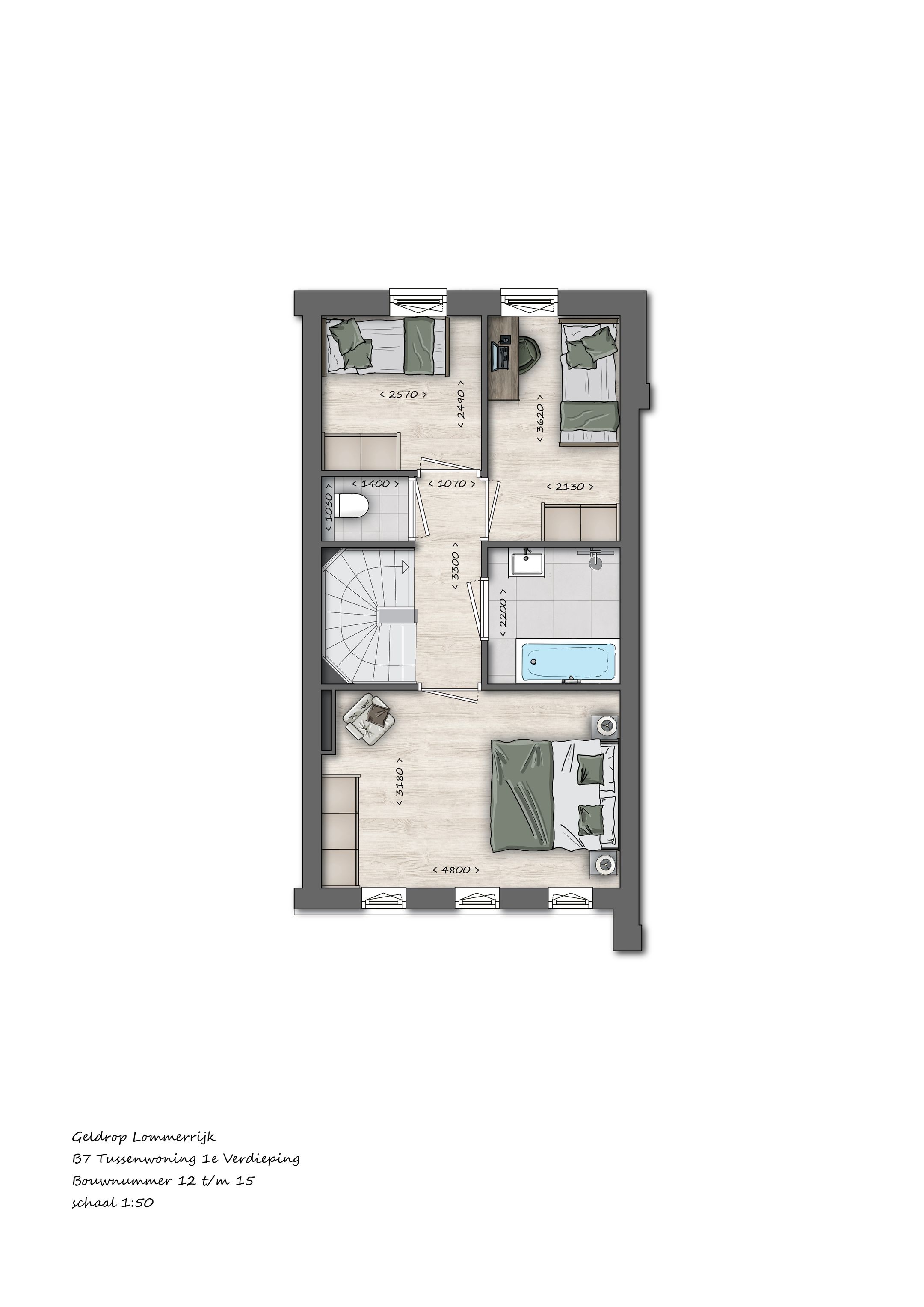 Foto 9 van 015 | B7 | Tussenwoning | Lommerrijk (Bouwnr. 15)