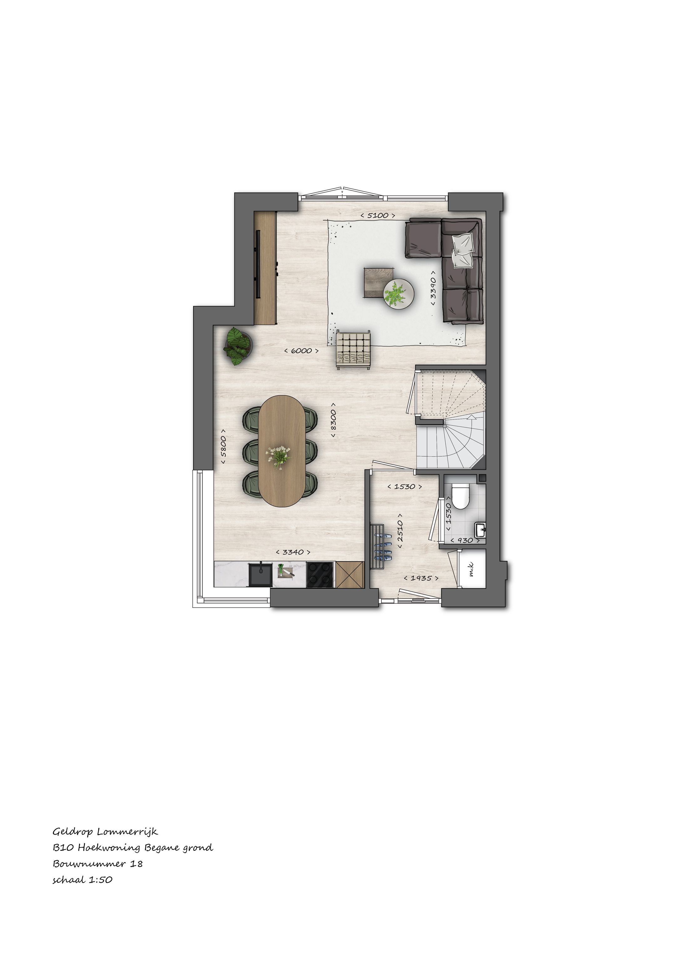 Foto 9 van 18 | Type B10 | Hoekwoning | Lommerrijk (Bouwnr. 18)