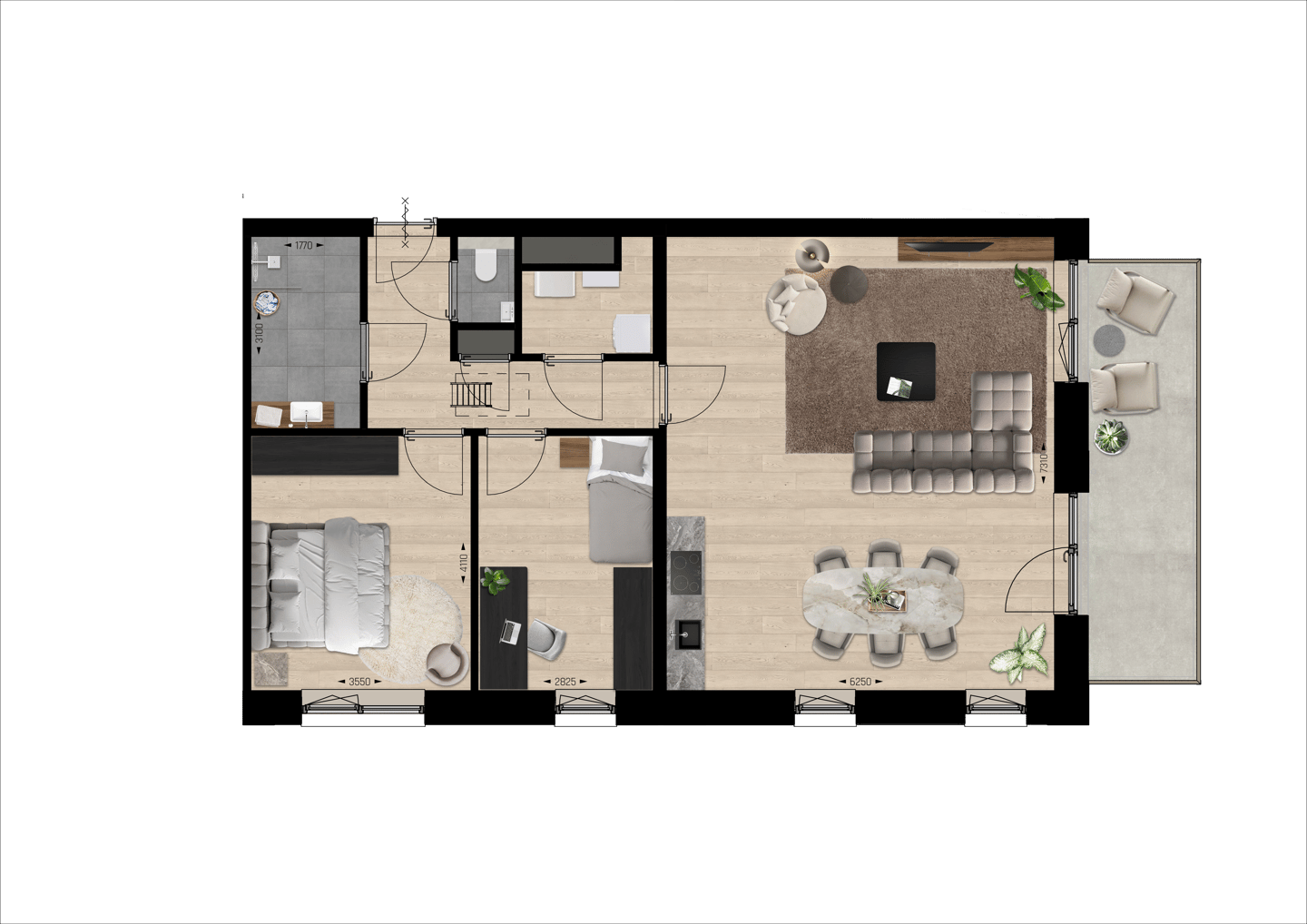 Photo 4 of Driekamerappartementen (Bouwnr. 96)
