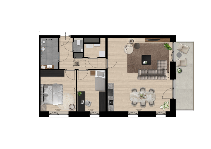 Foto 4 van Driekamerappartementen (Bouwnr. 96)