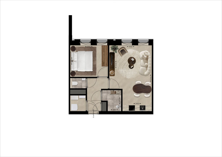 Foto 3 van Tweekamerappartementen (Bouwnr. 164)