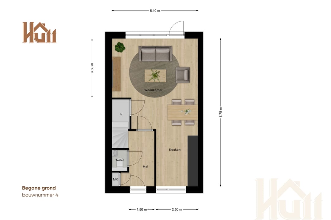 Photo 11 of Hutt Rossum - rijwoning bouwnummer 4 (Bouwnr. 4)